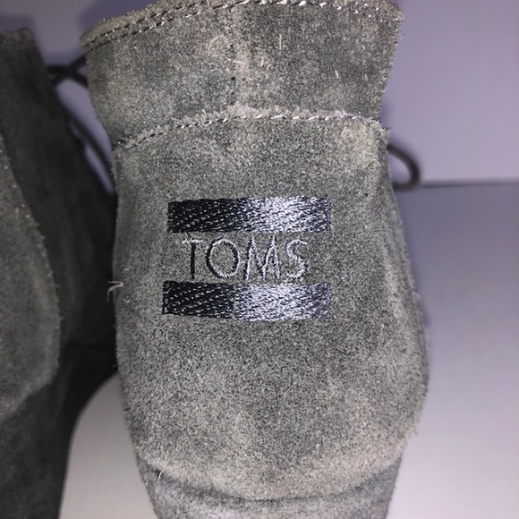 Ladies grey wedge toms - Picture 2 of 7